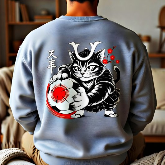 Cool Samurai Kat Voetbal Voor Anime- en Kunstliefh Trui