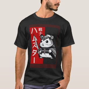 Cool Samurai Warrior Hamster met Japans schrijven T-shirt