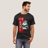 Cool Samurai Warrior Hamster met Japans schrijven T-shirt (Voorkant volledig)