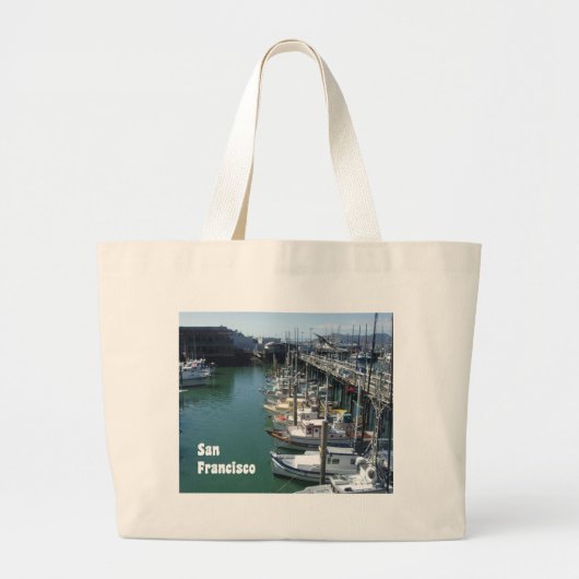 Cool San Francisco Docks Grote Tote Bag (Voorkant)