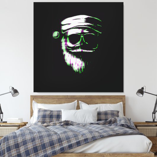 Cool Santa Canvas Afdruk (Insitu (Slaapkamer))