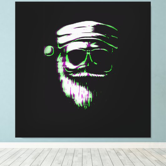 Cool Santa Canvas Afdruk (Insitu (Houten vloer))