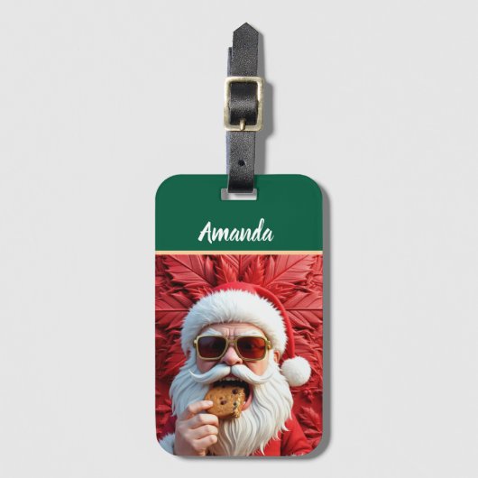 Cool Santa Claus Bagagelabel (Voorkant (verticaal))