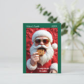 Cool Santa Claus Briefkaart (Staand voorkant)