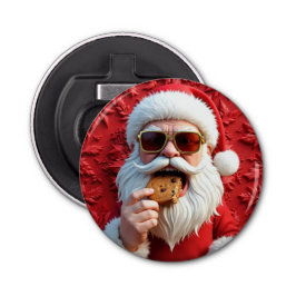Cool Santa Claus Button Flesopener