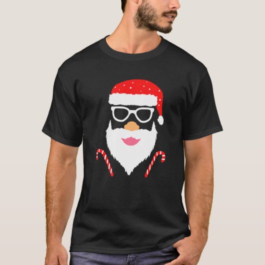Cool Santa Claus Costume Merry Xmas Party T-shirt (Voorkant)