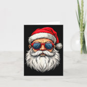 Cool Santa Claus Face Retro Sungles Christmas Men Kaart (Voorkant)