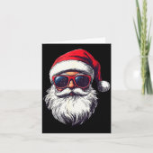 Cool Santa Claus Face Retro Sungles Christmas Men  Kaart (Voorkant)