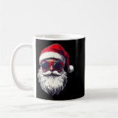 Cool Santa Claus Face Retro Sungles Christmas Men  Koffiemok (Links)
