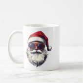Cool Santa Claus Face Retro Sungles Christmas Men  Koffiemok (Links)