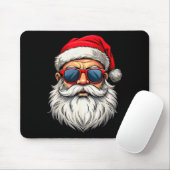 Cool Santa Claus Face Retro Sungles Christmas Men Muismat (Met muis)