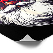 Cool Santa Claus Face Retro Sungles Christmas Men Poster (Hoek)