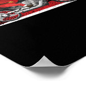 Cool Santa Claus Funny Kerstmis Riding Poster (Hoek)