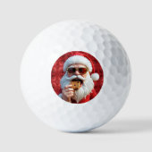 Cool Santa Claus Golfballen (Voorkant)