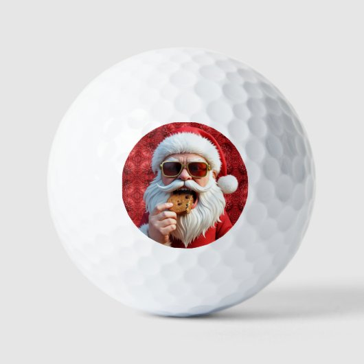Cool Santa Claus Golfballen (Voorkant)
