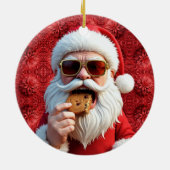 Cool Santa Claus Keramisch Ornament (Achterkant)
