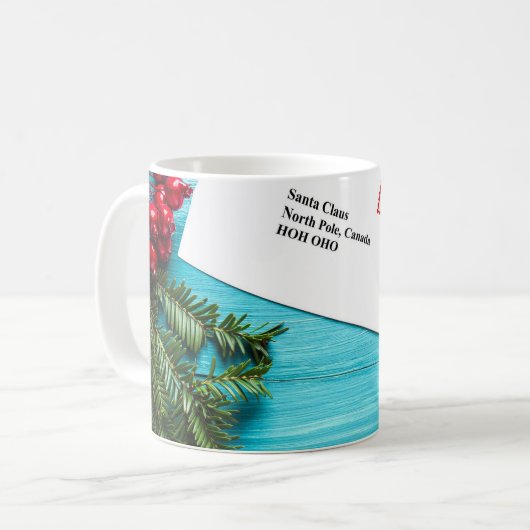 Cool Santa Claus Letter Koffiemok (Voorkant links)