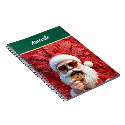 Cool Santa Claus Notitieboek (Rechterzijde)