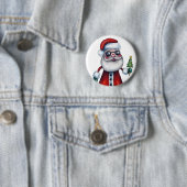 Cool Santa Claus Ronde Button 5,7 Cm (In situ)