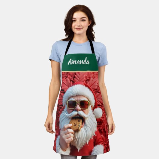 Cool Santa Claus Schort (Gedragen)