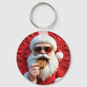 Cool Santa Claus Sleutelhanger (Voorkant)