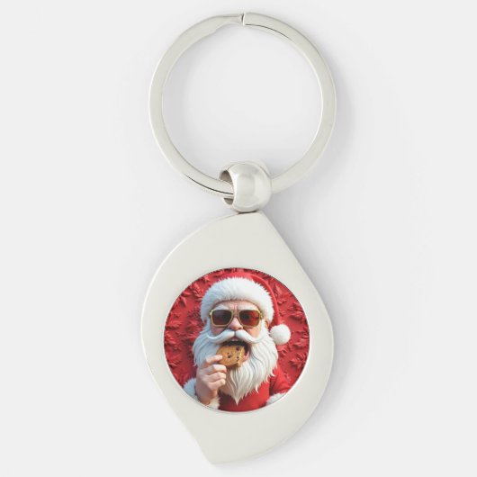 Cool Santa Claus Sleutelhanger (Voorkant)