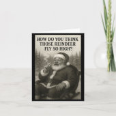 Cool Santa Claus Smoking Weed Christmas Quote  Kaart (Voorkant)