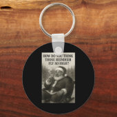 Cool Santa Claus Smoking Weed Christmas Quote Sleutelhanger (Voorkant)