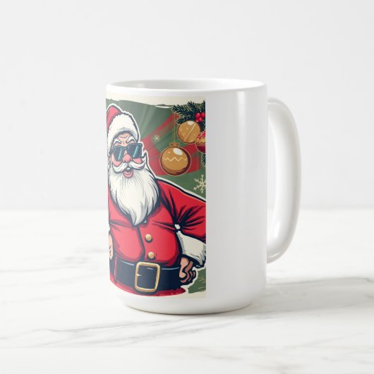 Cool Santa Claus with Trendy Sunglasses Koffiemok (Voorkant rechts)
