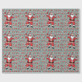 Cool Santa Claus Wrapping Paper Cadeaupapier (Vlak)