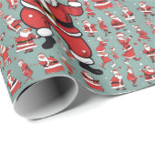 Cool Santa Claus Wrapping Paper Cadeaupapier (Rol Hoek)