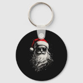 Cool Santa Clause Kerst Grappige Kerstman Zonnestr Sleutelhanger (Voorkant)