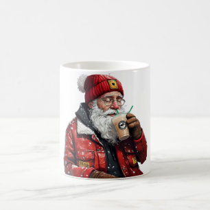 Cool Santa Drink Iced Coffee Christmas Art Koffiemok
