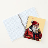Cool Santa Drink Iced Coffee Christmas Art Notitieboek (Binnen)