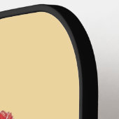 Cool Santa Drink Iced Coffee Christmas Art Pickleball Paddle (Links Detail)