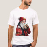 Cool Santa Drink Iced Coffee Christmas Art T-shirt<br><div class="desc">Cool Santa Drink Iced Coffee Christmas Art</div>
