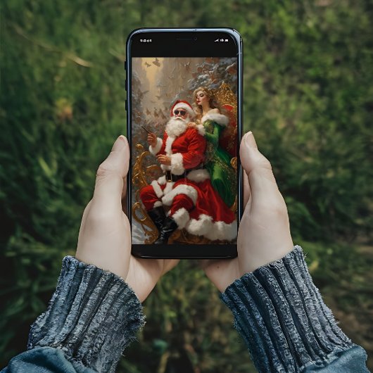 Cool Santa en Elf Poster