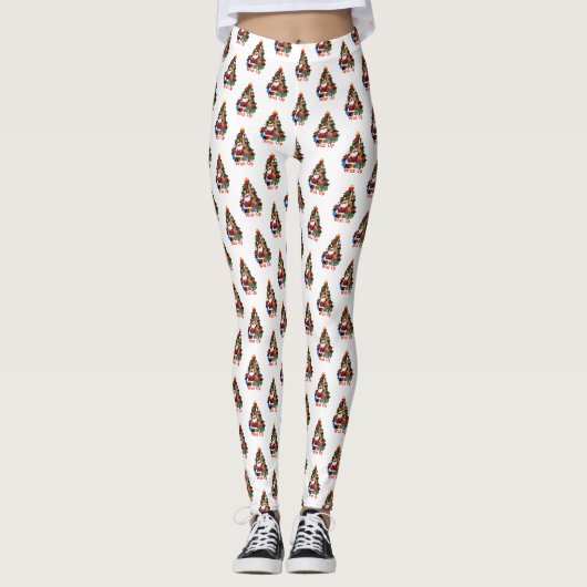 Cool Santa en rendieren Leggings (Voorkant)