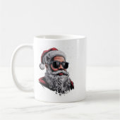 Cool Santa Face Beard & Gles Christmas Funny M Koffiemok (Links)