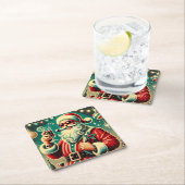 Cool Santa Grappig Kerstfeest Kartonnen Onderzetters (Insitu)