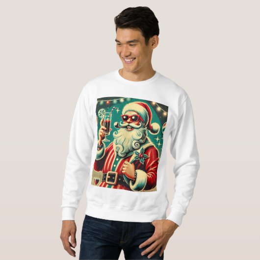 Cool Santa Grappig Kerstfeest Trui (Voorkant volledig)