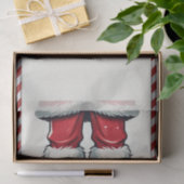 Cool Santa in Black Boots Kerstvakantie Tissuepapier (Geschenk)