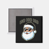 Cool Santa In Black Hat Sungles Graphic 2  Magneet (Voorkant / Achterkant)