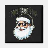 Cool Santa In Black Hat Sungles Graphic 2 Magneet (Voorkant)