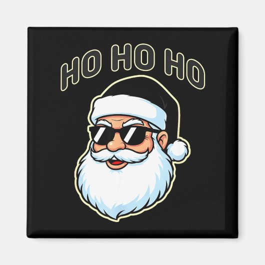 Cool Santa In Black Hat Sungles Graphic 2  Magneet (Voorkant)