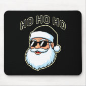 Cool Santa In Black Hat Sungles Graphic 2 Muismat (Voorkant)