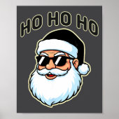 Cool Santa In Black Hat Sungles Graphic 2  Poster (Voorkant)