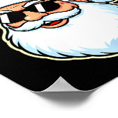 Cool Santa In Black Hat Sungles Graphic 2 Poster (Hoek)
