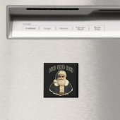 Cool Santa In Black Hat Sungles Graphic  Magneet (Insitu (Vaatwasser))