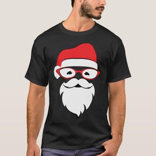 Cool Santa in een rode bril T-shirt (Voorkant)